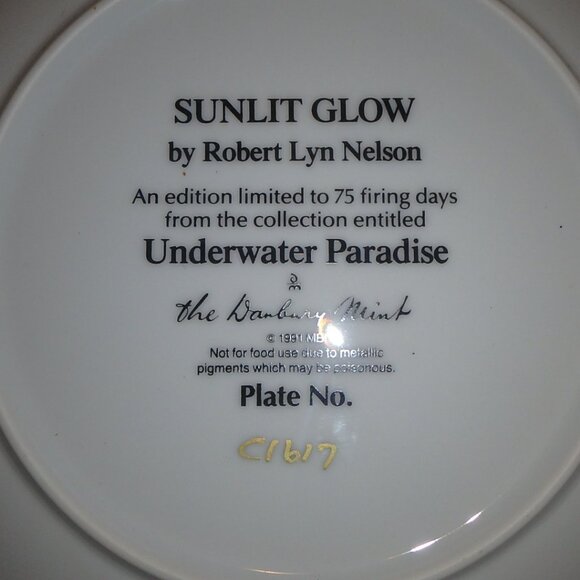 Sunlit Glow by Robert Lyn Nelson 1991 Underwater Paradise Collection - Picture 3 of 4